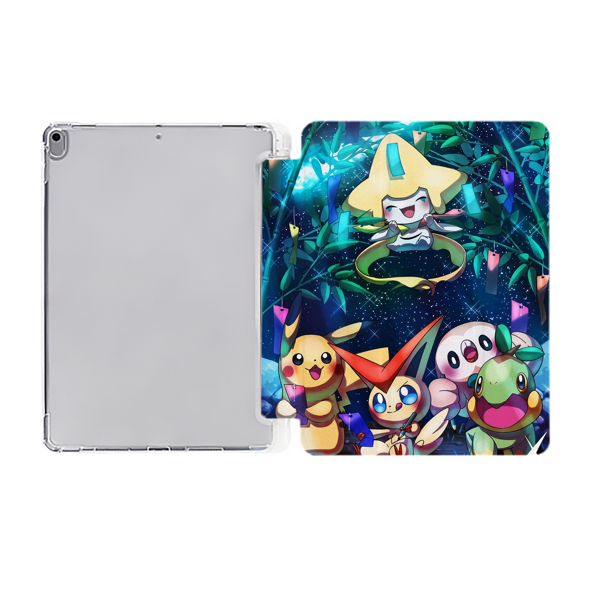 （画像用） ポケットモンスター Pokémon IPad ケース ペン収納付き 三つ折りスタンド PUレザー×シリコン 対応機種9.5/10.5/10.9インチ